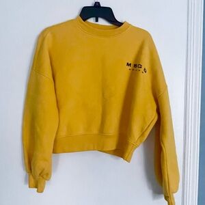 Missguided Vibrant Yellow Cropped Sweatshirt